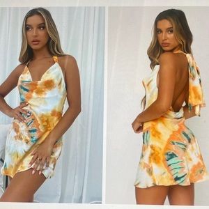 White Fox Mini Orange Dress